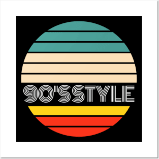 Retro 90’s Style Fashion and Decor (WHITE TEXT) T-Shirt Posters and Art